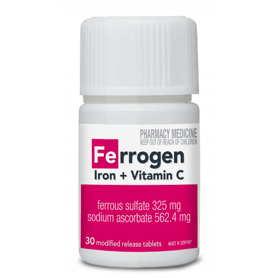 Ferrogen Iron + Vitamin C 30 Tablets 9350299007879