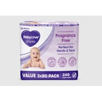 Babylove Everyday Wipes 240 Pack (3 x 80 Pack)