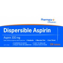 Pharmacy Choice Dispersible Aspirin 300mg 24 Tablets