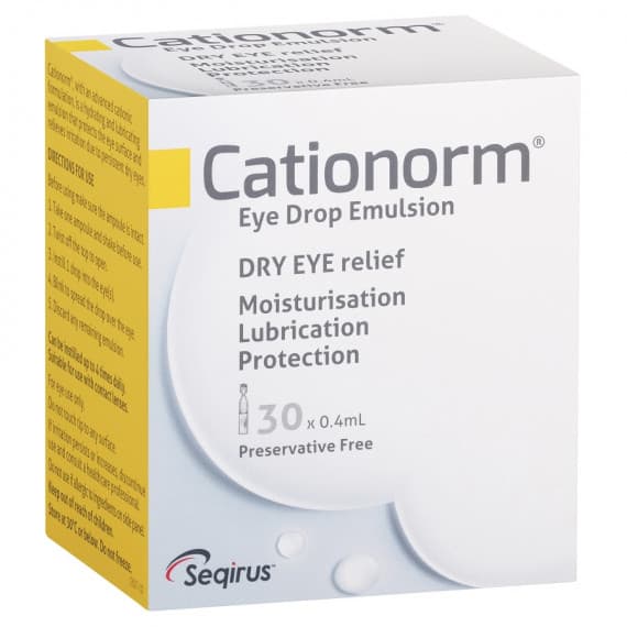 Buy Cationorm Preservative Free Eye Drops 0.4ml x 30 Vials Online