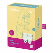 Satisfyer Feel Confident Menstrual Cups - Light Green Silicone 2 Pack