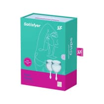 Satisfyer Feel Good Menstrual Cups - Light Blue Silicone 2 Pack