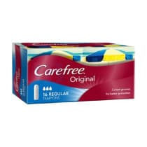 Carefree Original Fragrance Free Regular Tampons 16 Pack