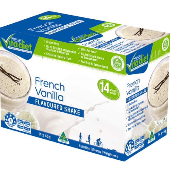 Buy Vita Diet French Vanilla Shake 45g 14 Pack Online