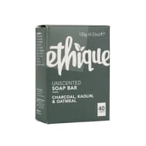 Ethique Unscented Charcoal, Kaolin, & Oatmeal Soap Bar 120g