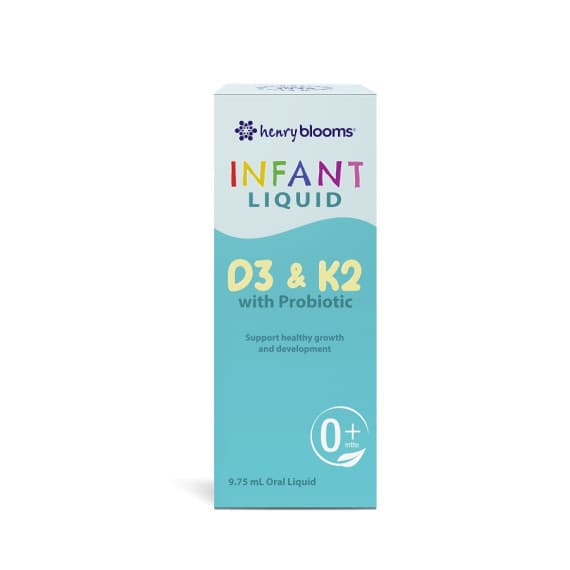 Henry Blooms Infant Liquid D3 and K2 with Probiotics 9.75ml
