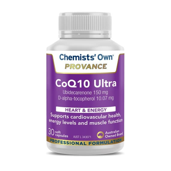 Buy Chemists Own Provance CoQ10 Ultra 150mg 30 Capsules Online