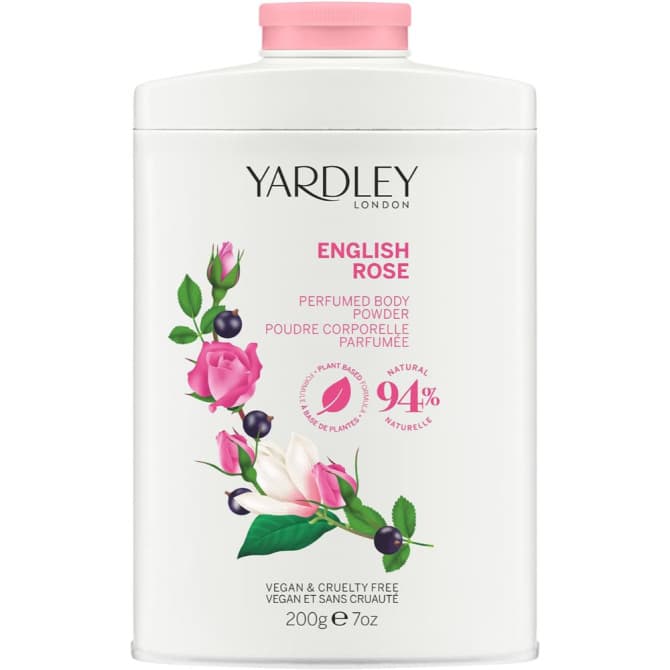 Yardley English Rose Perfumed Talc Body Powder 200g 5056179306509