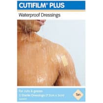 Cutifilm Plus Waterproof Dressings Tan 7.2cm x 5cm 5 Pack