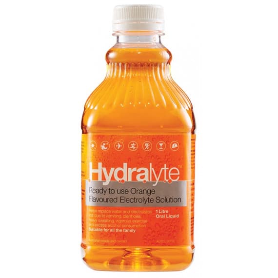 Hydralyte Ready To Use Electrolyte Solution Orange 1 Litre