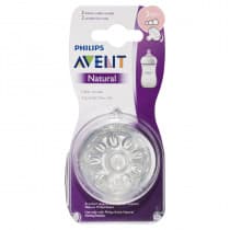 Avent Natural Variable Flow Teats 3m+ 2 Pack