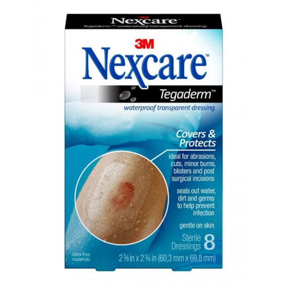 Nexcare Tegaderm Waterproof Transparent Dressing 60mm x 70mm 8 Pack