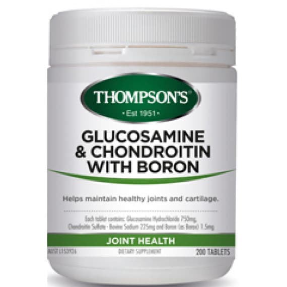 Thompsons Glucosamine Chondroitin with Boron 200 Tablets 9400575001470