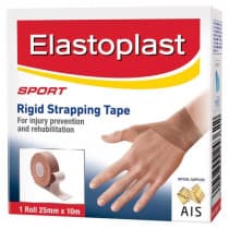 Elastoplast Sport Rigid Strapping Tape 25mm x 10m Tan
