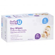 babyU Dry Wipes 100 Pack