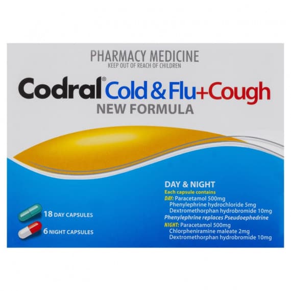 Codral PE Cold & Flu + Cough Day & Night 24 Capsules
