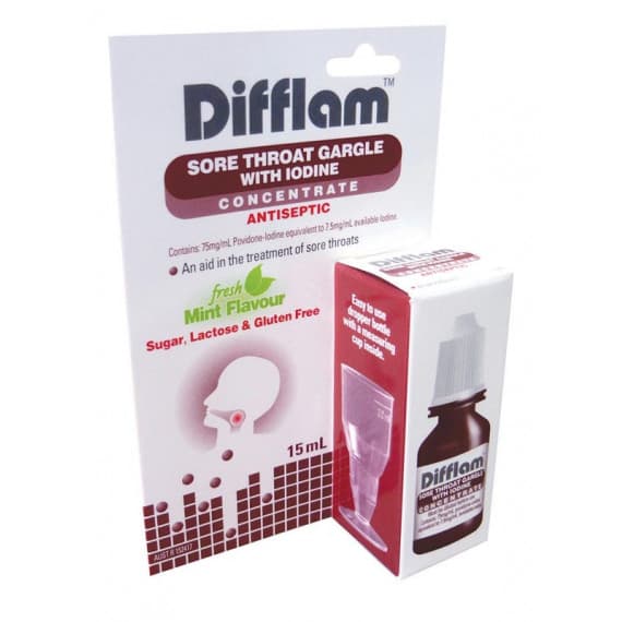 Difflam Sore Throat Gargle Concentrate With Iodine 15ml