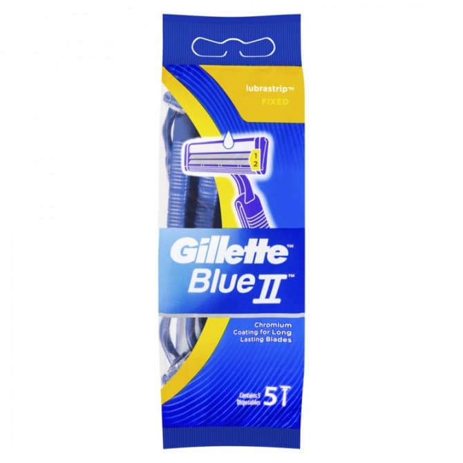 Buy Gillette Blue II Sensitive Disposable Shaving Razors 5 Pack Online