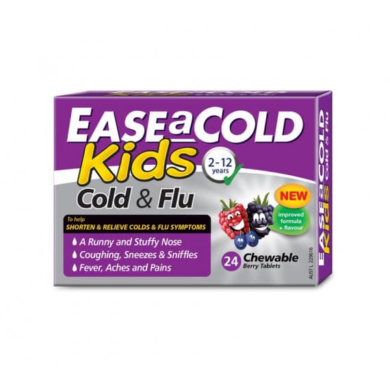 Ease A Cold Kids Cold & Flu 24 Chewable Tablets
