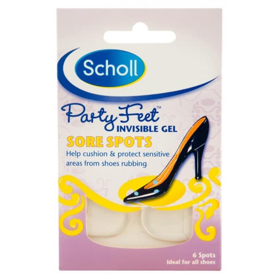 Scholl Party Feet Invisible Gel Sore Spots 6 Pack