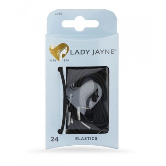 Lady Jayne Black Elastics 24 Pack