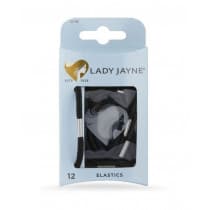 Lady Jayne Black Thick Elastics 12 Pack