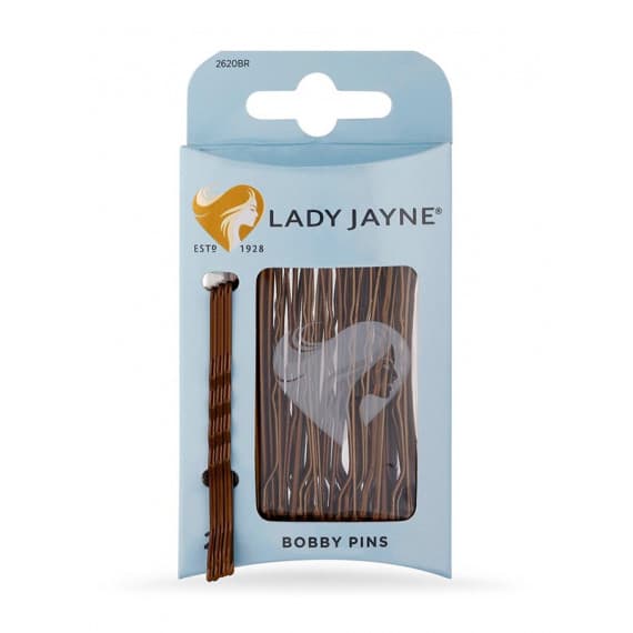 Lady Jayne Large Brown Bobby Pins 25 Pack
