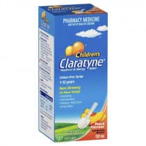 Claratyne Childrens Hayfever & Allergy Relief Syrup Peach Flavour 150ml
