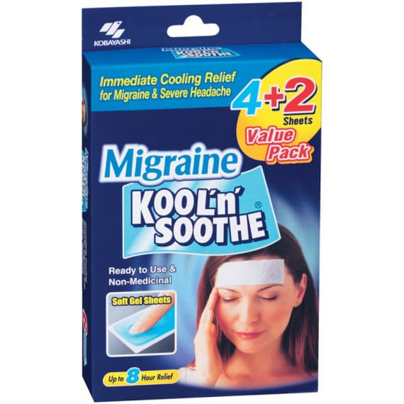 Buy Migraine Kool n Soothe Adult 6 Sheets Online Pharmacy Direct