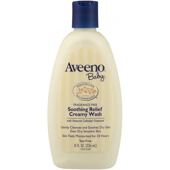 Aveeno Baby Fragrance Free Soothing Relief Creamy Wash 140g