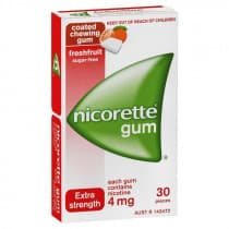 Nicorette Nicotine Gum Fresh Fruit 4mg 30 Pieces