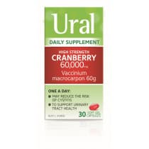 Ural High Strength Cranberry 60000mg 30 Soft Gel Capsules
