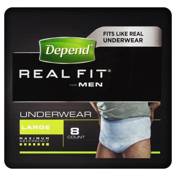 Depend Realfit Underwear For Men Large 8 Pack