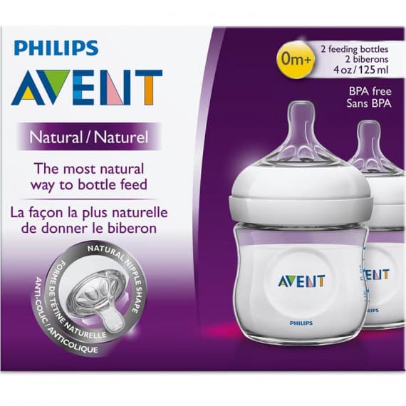Avent Natural Feeding Bottle 125ml 2 Pack