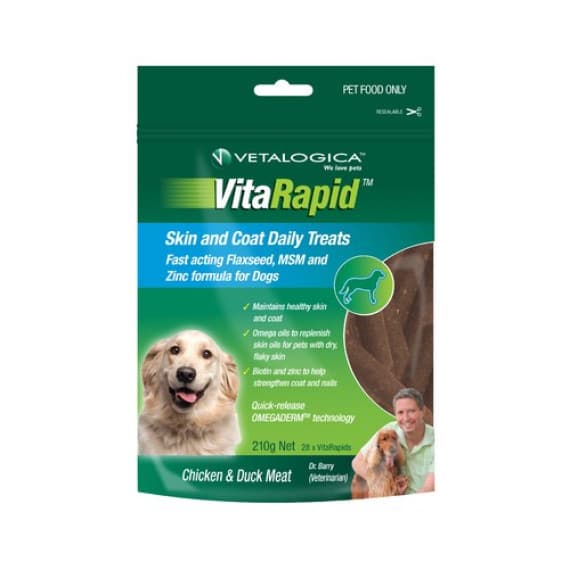 Vetalogica VitaRapid Skin and Coat Daily Treats For Dogs 210g