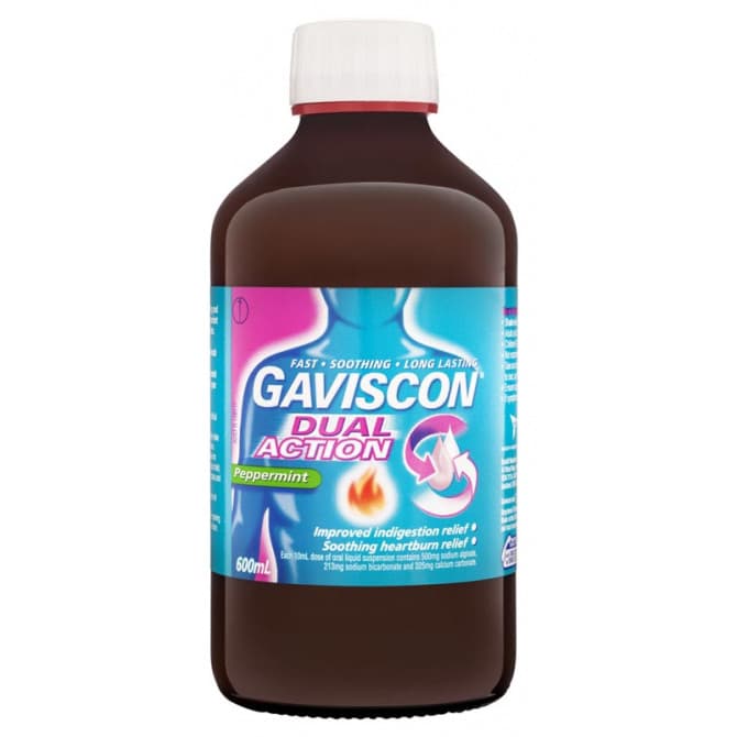 gaviscon liquid dual action 600ml gaviscon liquid dual action 600ml