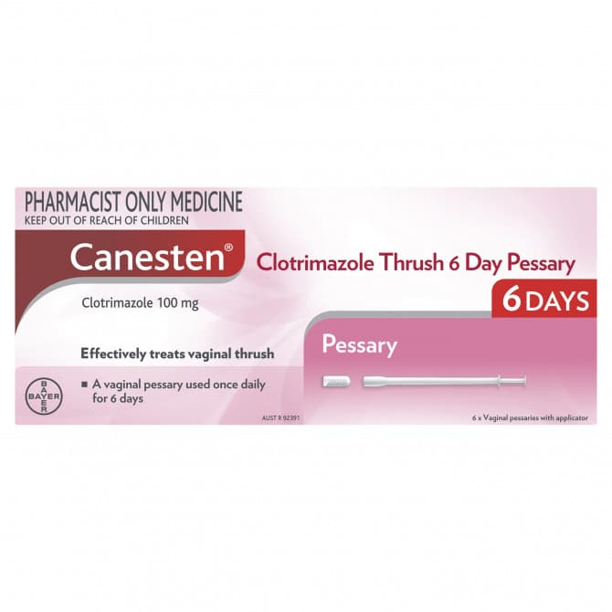Buy Canesten 6 Day Thrush Treatment Pessary 100mg S3 Online