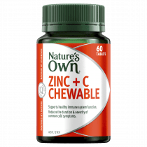 Natures Own Zinc + C 60 Chewable Tablets