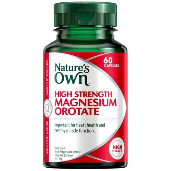 Natures Own High Strength Magnesium Orotate 60 Capsules 9316090019008