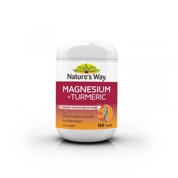 Natures Way Magnesium and Tumeric 150 Tablets 9314807067298