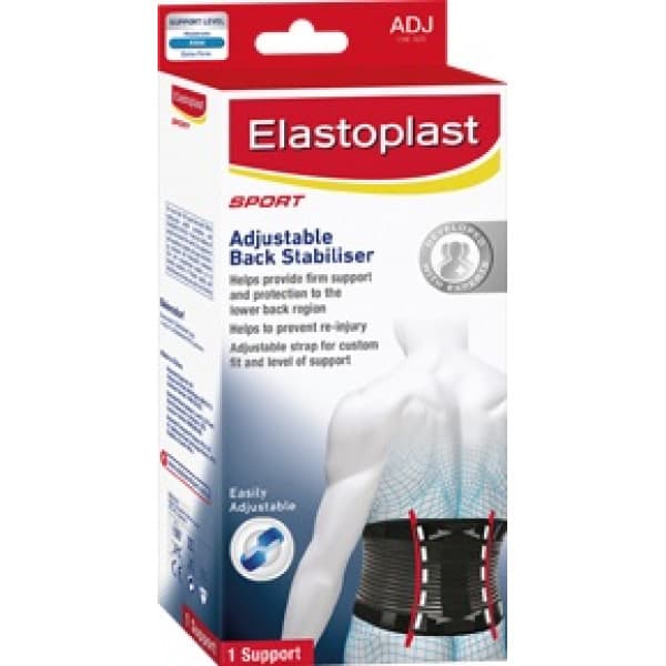 Buy Elastoplast Sport Adjustable Back Stabiliser Black Online