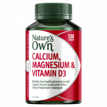 Natures Own Calcium, Magnesium & Vitamin D3 120 Tablets