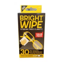 Bright Wipe Streak Clarity Cleaning Towelettes 30 Packs