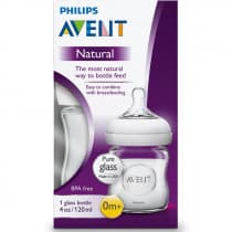 Avent Natural Glass Feeding Bottle 120ml 1 Pack
