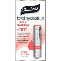Chapstick Total Hydration 100% Natural + Tint Coral Blush 3.5g