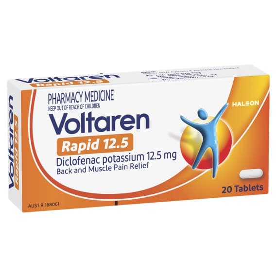 Buy Voltaren Rapid 12.5mg 20 Tablets Online Pharmacy Direct AU