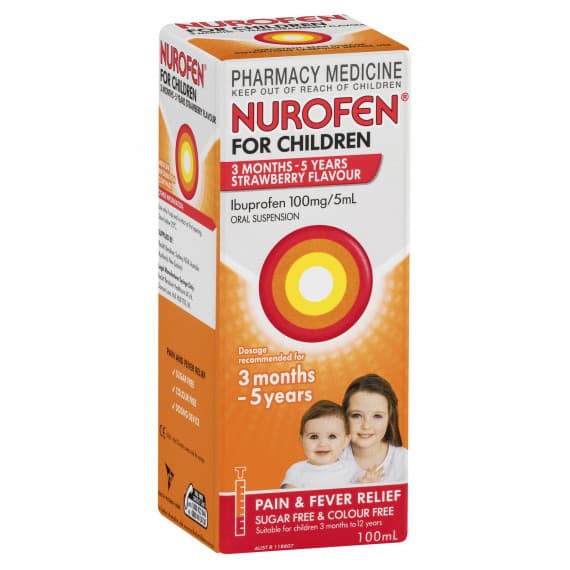 Nurofen For Children 3 Months To 5 Years Strawberry 100ml