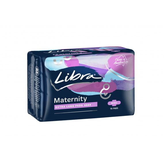 Libra Maternity Pads Extra Long With Wings 10 Pack