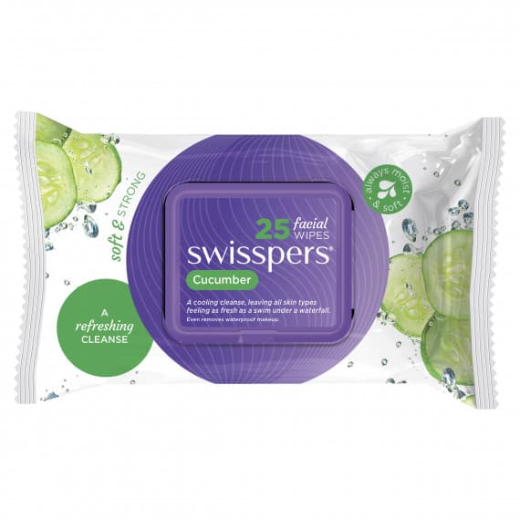 Swisspers Facial Cleansing Wipes Cucumber 25 Wipes
