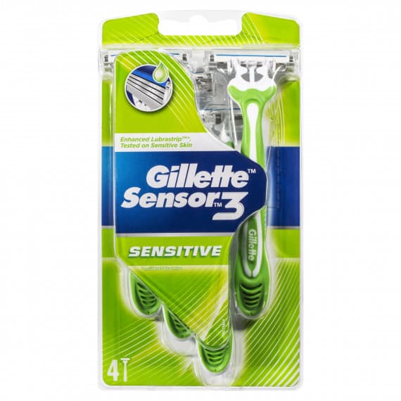 Gillette Sensor3 Sensitive Disposable Shaving Razor 4 Pack